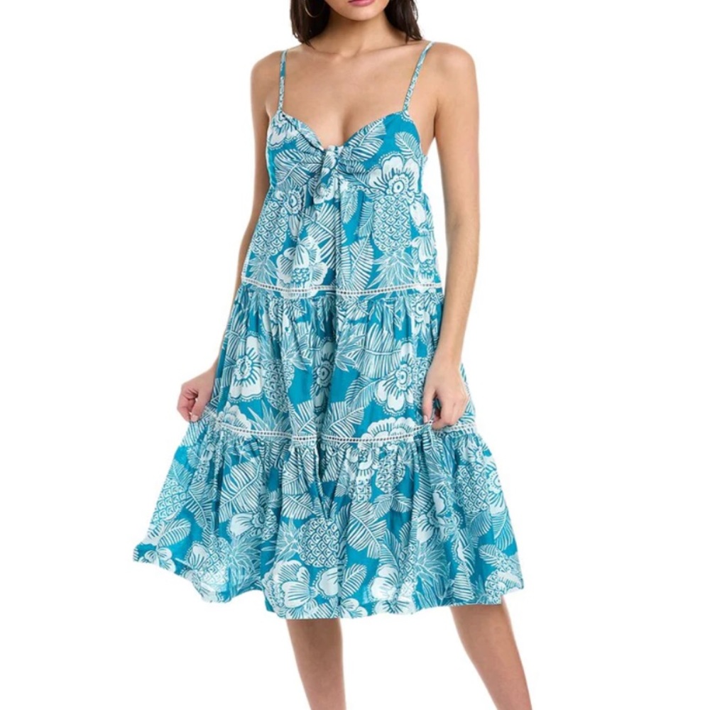 Trina Turk Glorious Floral Cotton Dress nwot new without tags midi shower dress